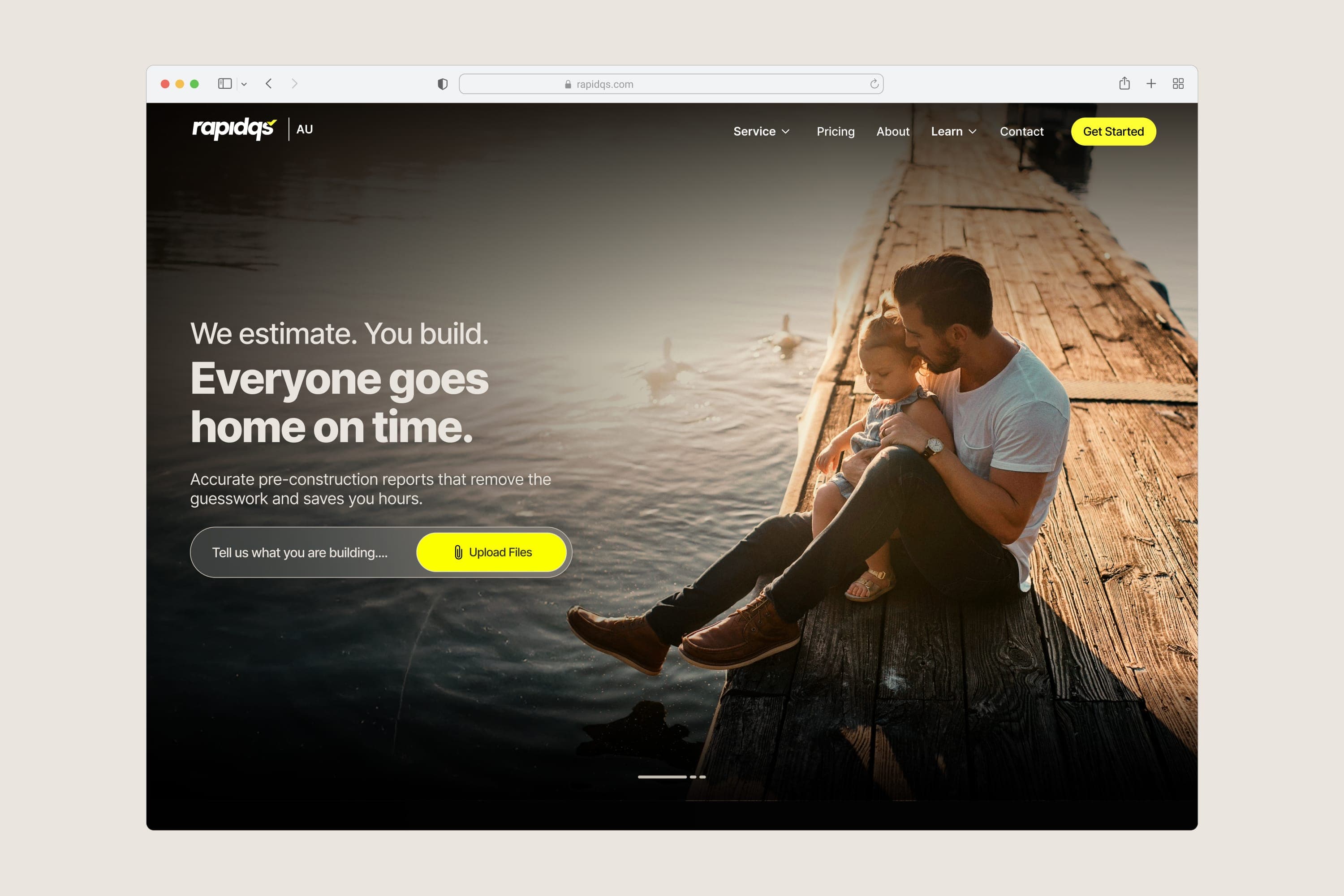 RapidQS homepage hero