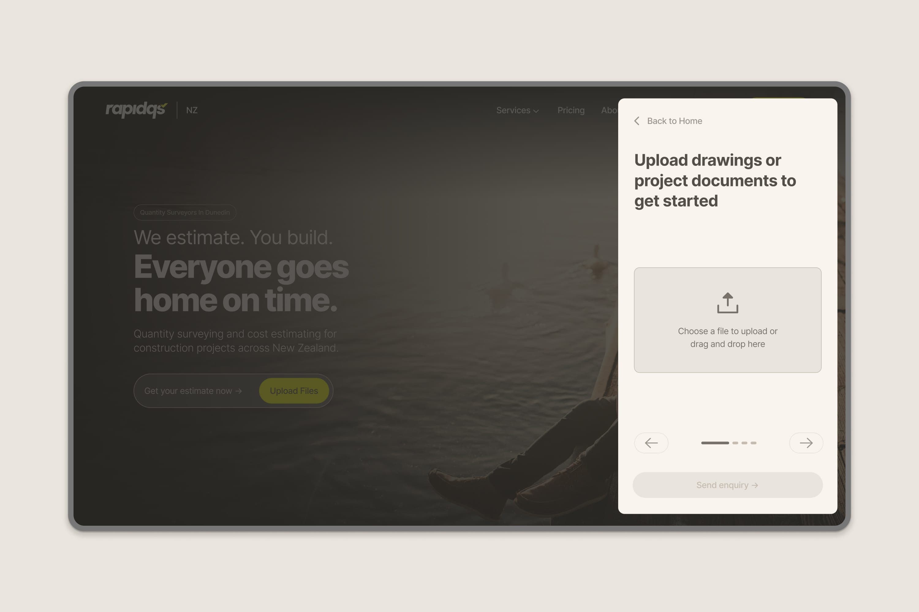 Streamlined upload flow